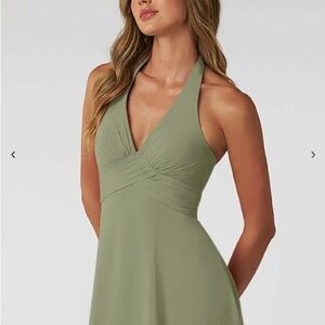 Azazie Tessie in Pistachio Size 6